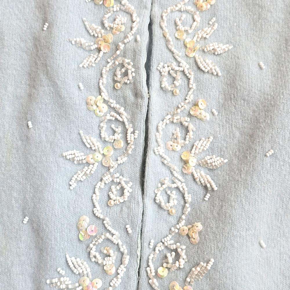 Vintage Vic and Vic Haute Couture Embellished Angora/rab Hair Sweater Size Med - Picture 8 of 14